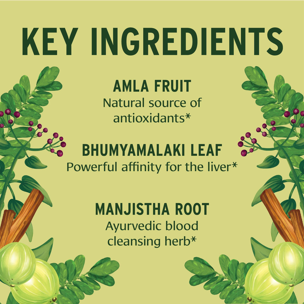 Banyan Botanicals Total Body Cleanse label highlights organic herbs and quality testing.