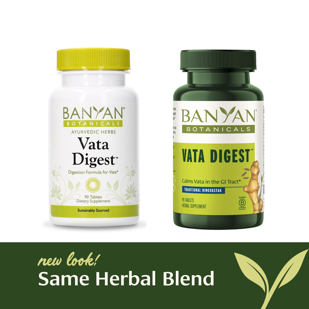Close-up of Banyan Botanicals Vata Digest tablets