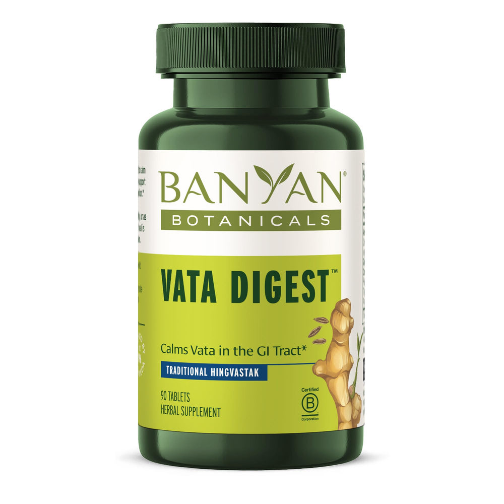 Bottle of Banyan Botanicals Vata Digest 90 tablets