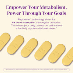 Label showing 550 mg berberine phytosome per serving