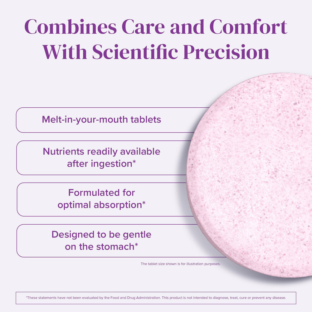 Label showing vitamins and ingredients