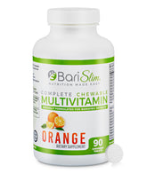 BariSlim Complete Chewable Bariatric Multivitamin bottle label with orange flavor