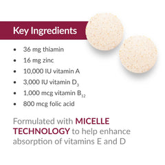 Trace minerals and micronutrient support highlighted on label