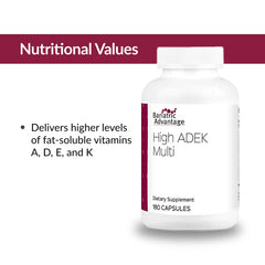 60-capsule bottle label for Bariatric Advantage ADEK Multi