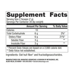 Graphic showing prebiotic FOS and oat fiber ingredients