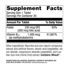 Peppermint-flavored B-12 Speedy Melts quick-dissolve tablets