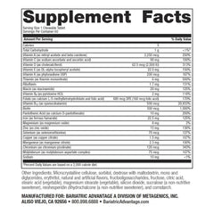 Close-up of chewable ADEK vitamins with iron for bariatric recovery