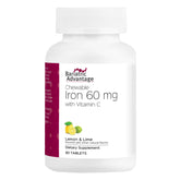 Product image: Bariatric Advantage Chewable Iron 60 mg with Vitamin C lemon lime flavor, 90 count