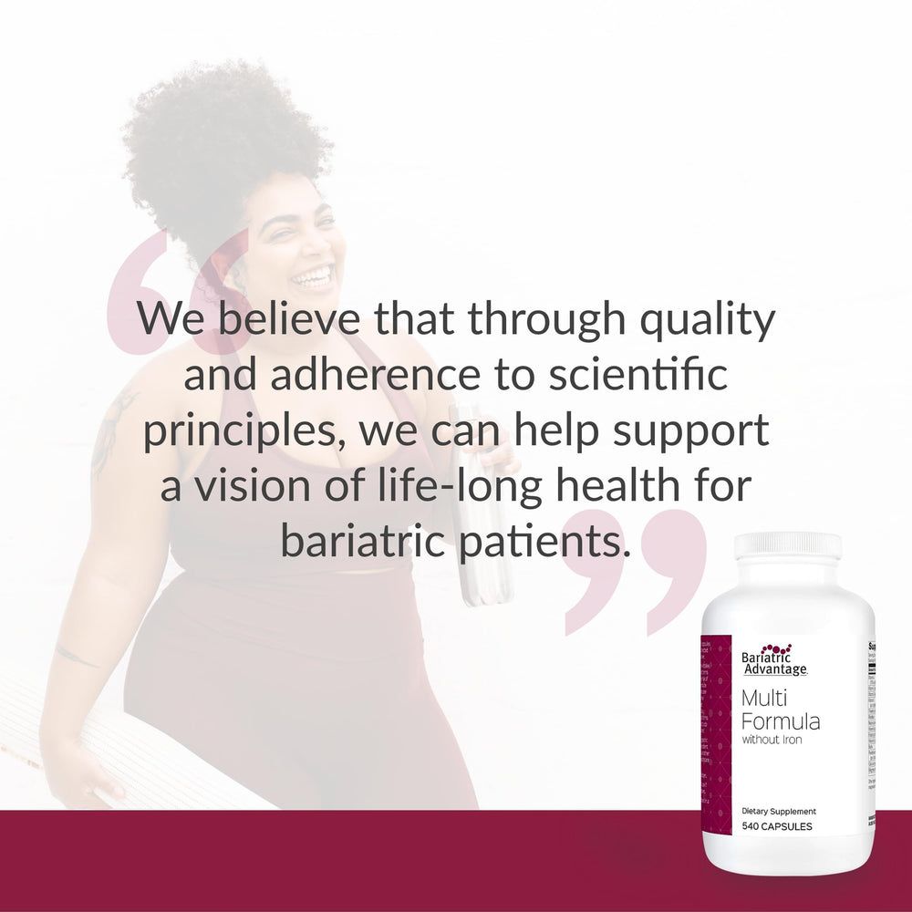 Packaging and bottle display of Bariatric Advantage 540 capsules