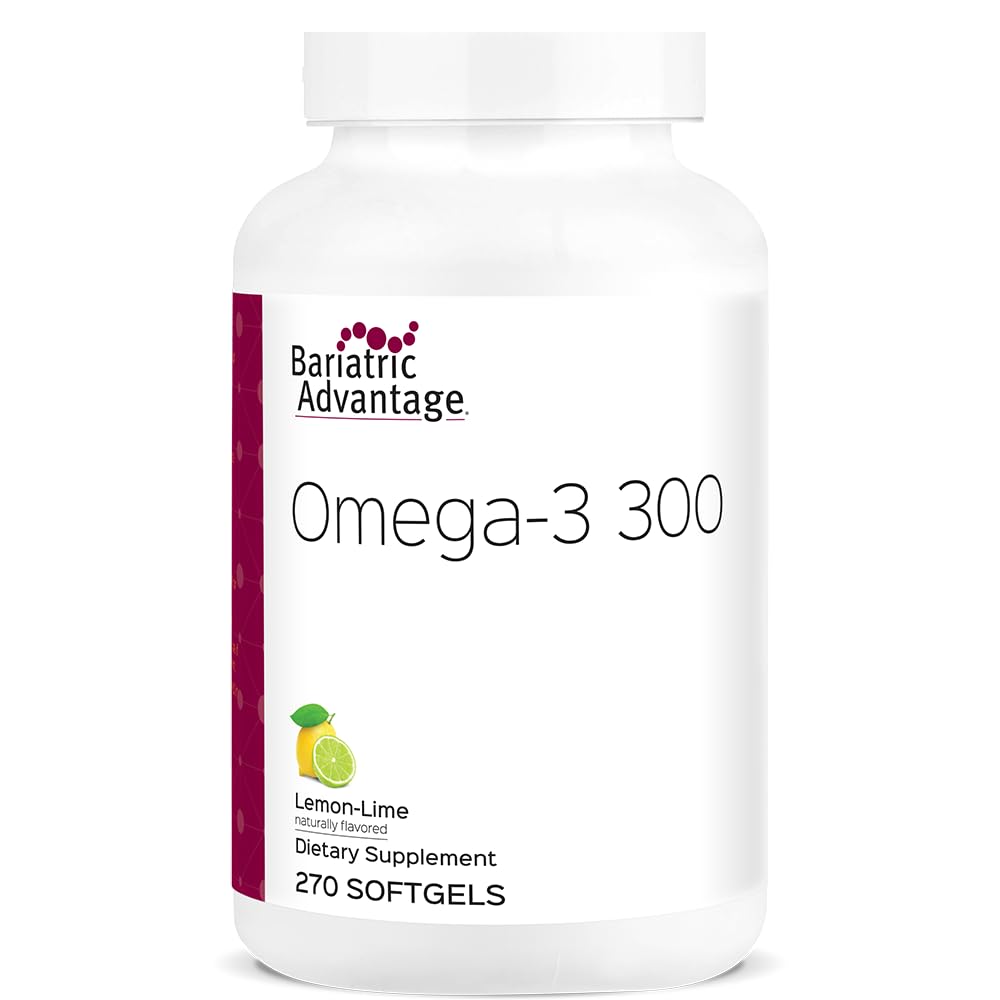 Bariatric Advantage Omega-3 300 Lemon Lime softgel bottle front