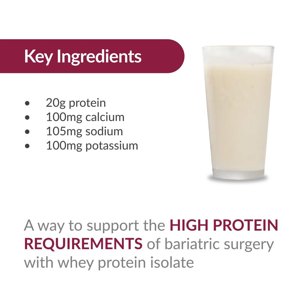 Bariatric Advantage nutrition facts label emphasizing minerals and protein