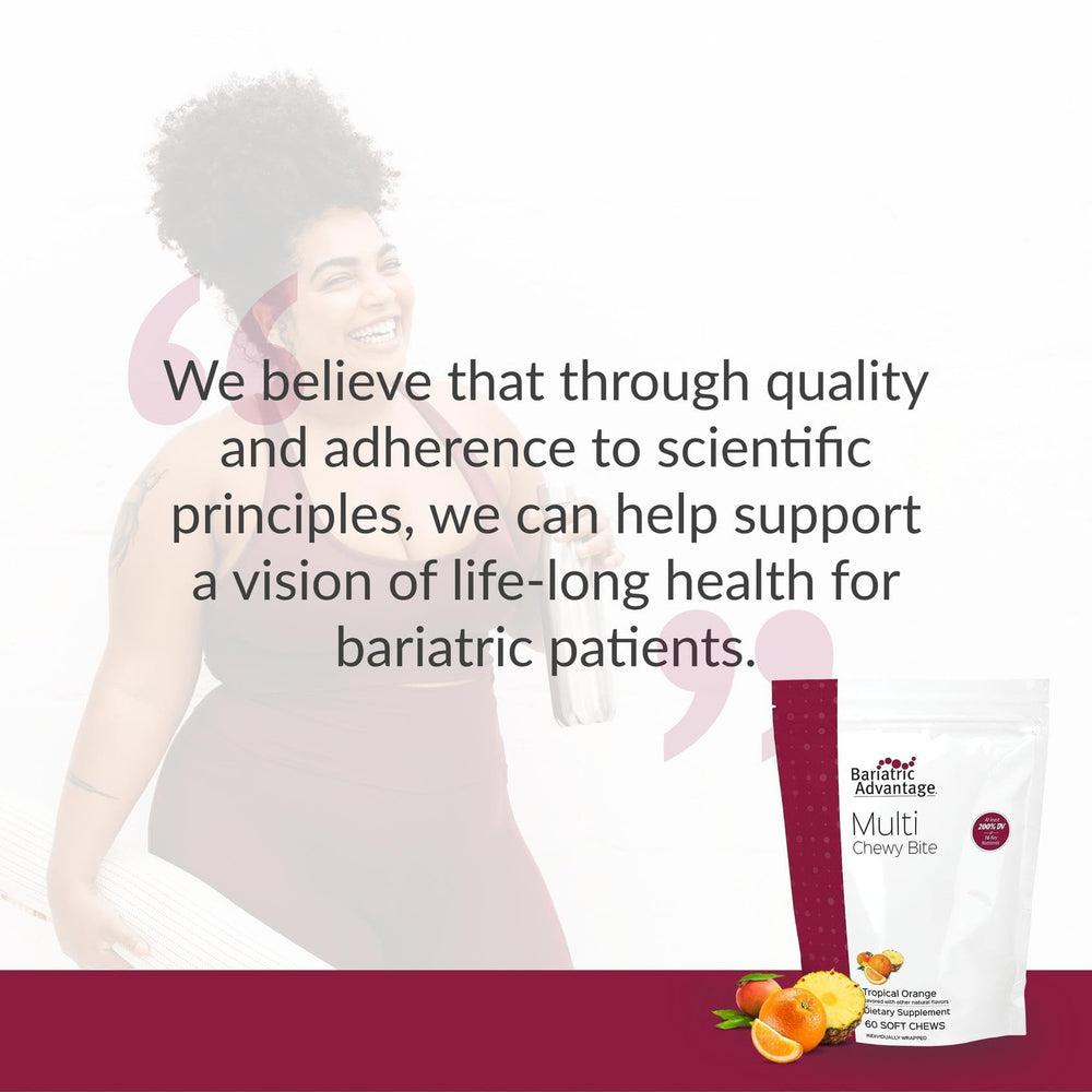 Tropical orange flavor Bariatric Advantage chewable multivitamin