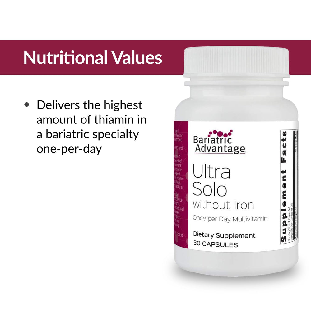 Gluten-free bariatric multivitamin packaging