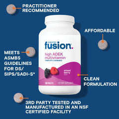 Mixed berry flavored chewable multivitamin tablets