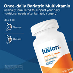 Easy-to-swallow Bariatric Fusion multivitamin capsule with iron