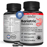 Bottle of Bariatric Multivitamin with Iron 120 capsules - hero image on white background