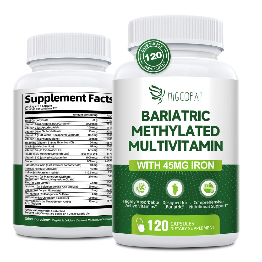 Bariatric multivitamin bottle with iron 45mg – 120 capsules