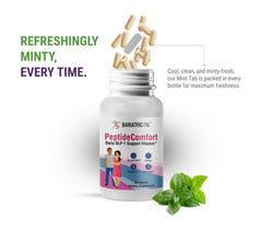 PeptideComfort packaging emphasizing gut health and digestive comfort