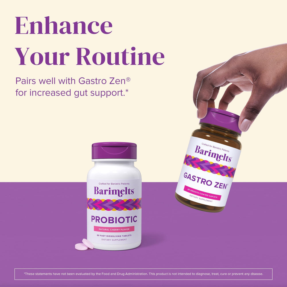 Barimelts Probiotic 2-month supply packaging with bottle