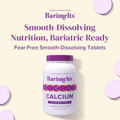 Lifestyle product shot of Barimelts Berry Flavor calcium citrate tablets