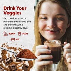 Mixing Barlean's Chocolate Greens Powder in water