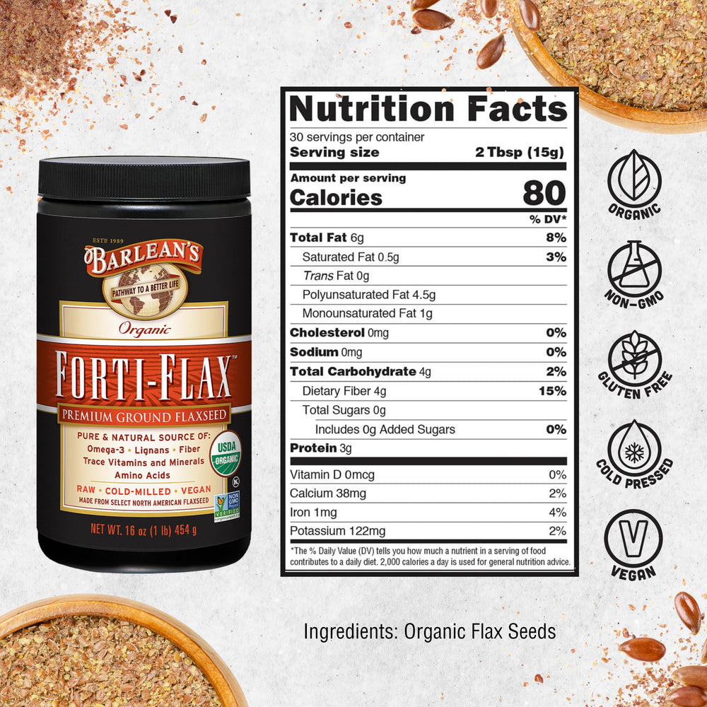 Refrigerate after opening label on Forti-Flax container