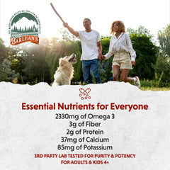 Mix of ground flax, chia seeds and shredded coconut in a bowl