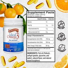 Made in the USA badge on Barlean's Omega 3 product