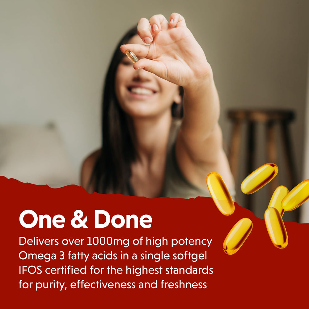 Orange-flavored Barlean's Ideal Omega 3 softgels