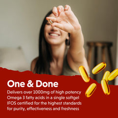 Orange-flavored Barlean's Ideal Omega 3 softgels