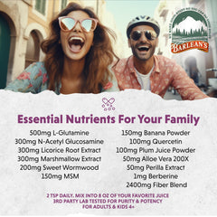 Barlean's product packaging close-up with USA-made branding