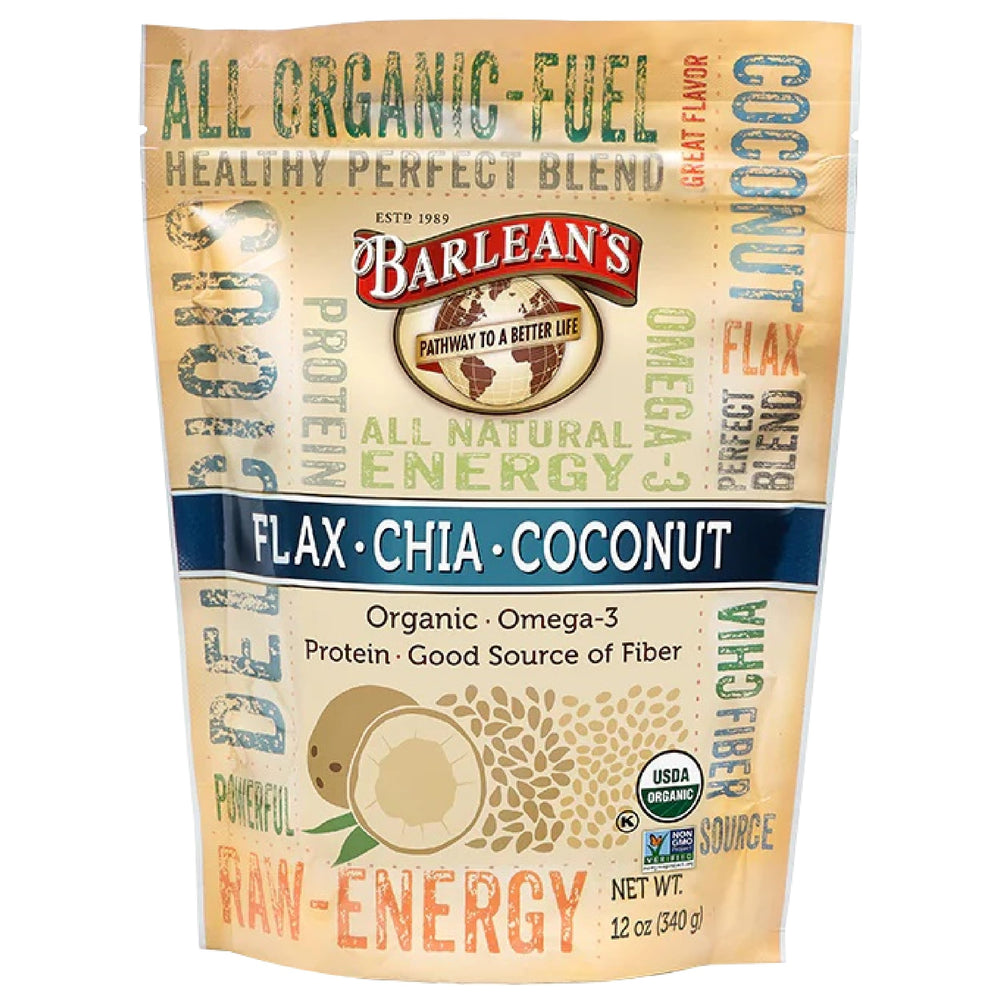 Barlean's Organic Flax Chia Coconut Seed Blend 12 oz packaging front