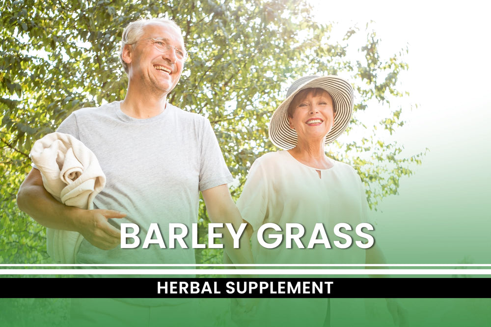 Packaging highlighting 'No fillers' for barley grass capsules