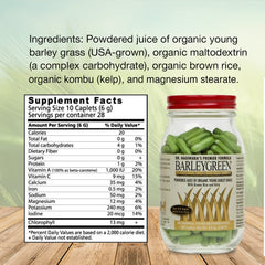 BARLEYGREEN premium caplets packaging showing 280 tablets
