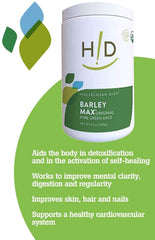 BarleyMax powder dissolving in water