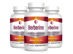 Lifestyle image of Barton Nutrition Berberine with Milk Thistle supplement bottle