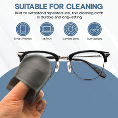 Cleaning camera lens with Basesit microfiber cloth