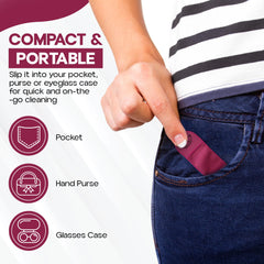Rose/Green Basesit cloth ready for on-the-go use