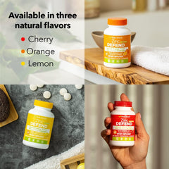 Back of bottle showing manufacturing details, Made in USA