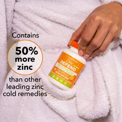 Product label of Basic Brands Zinc Lozenges orange