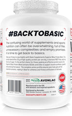 Basic Supplements protein shake glass for post-workout recovery and energy