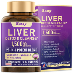 Baszy liver cleanse detox bottle and capsules