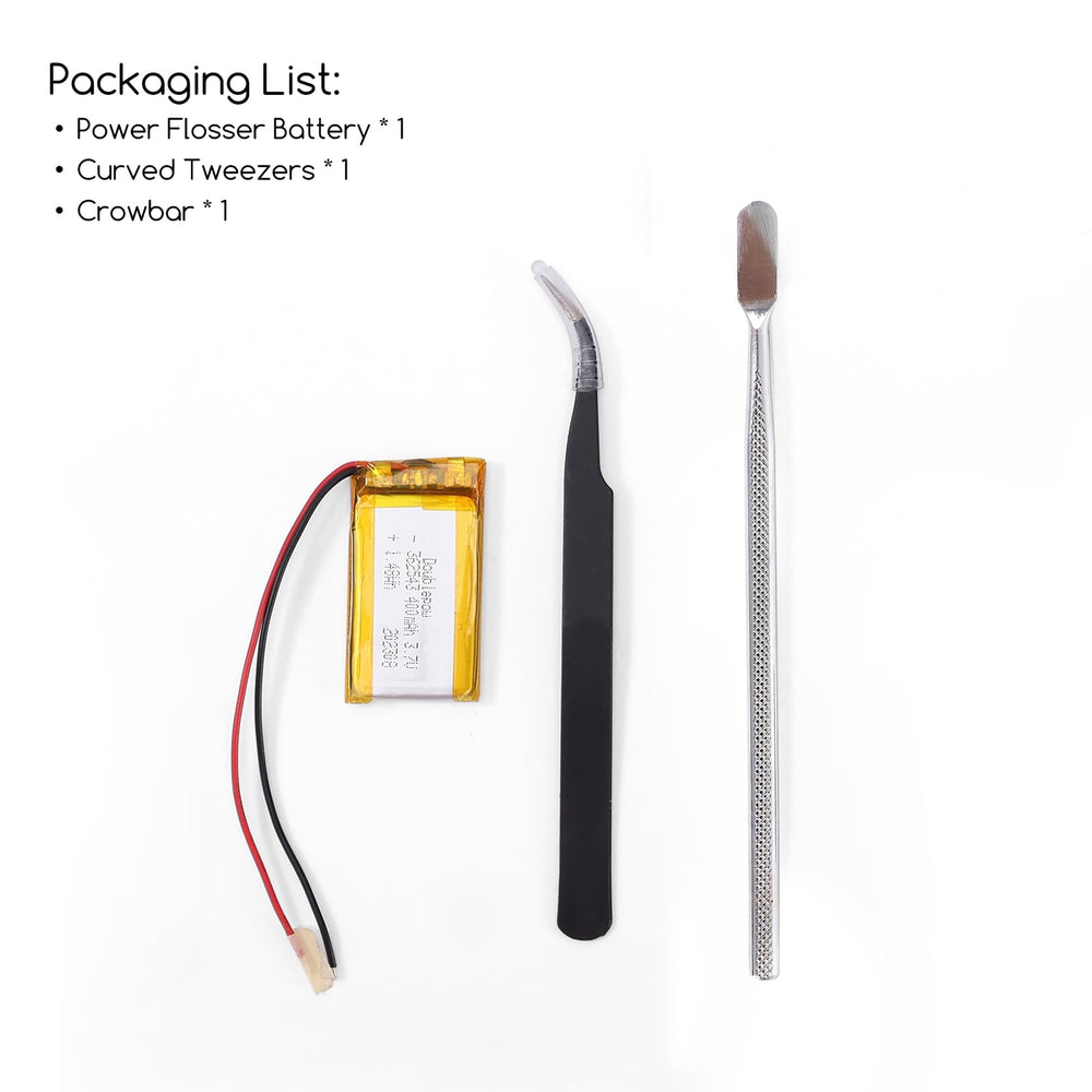 Step-by-step battery installation guide for Philips Sonicare flosser