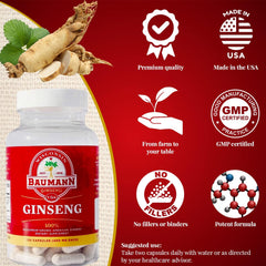QR code on Baumann Wisconsin-grown ginseng package