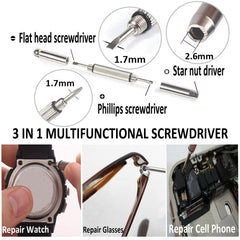 Countersunk micro screws included in the kit