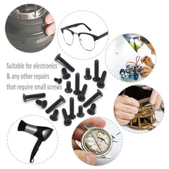 Screw sizes chart with included tools