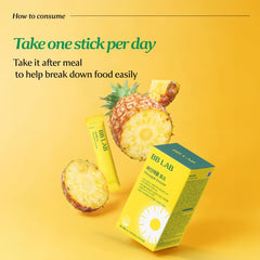 Packaging and pineapple flavor branding for BB LAB Pineapple Enzyme Supplement