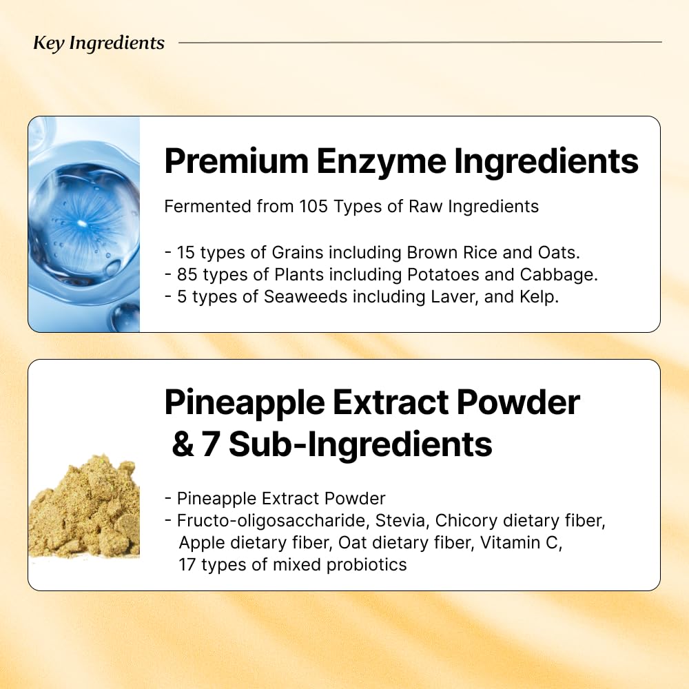 Single-serve sachets of BB LAB Pineapple Enzyme Supplement