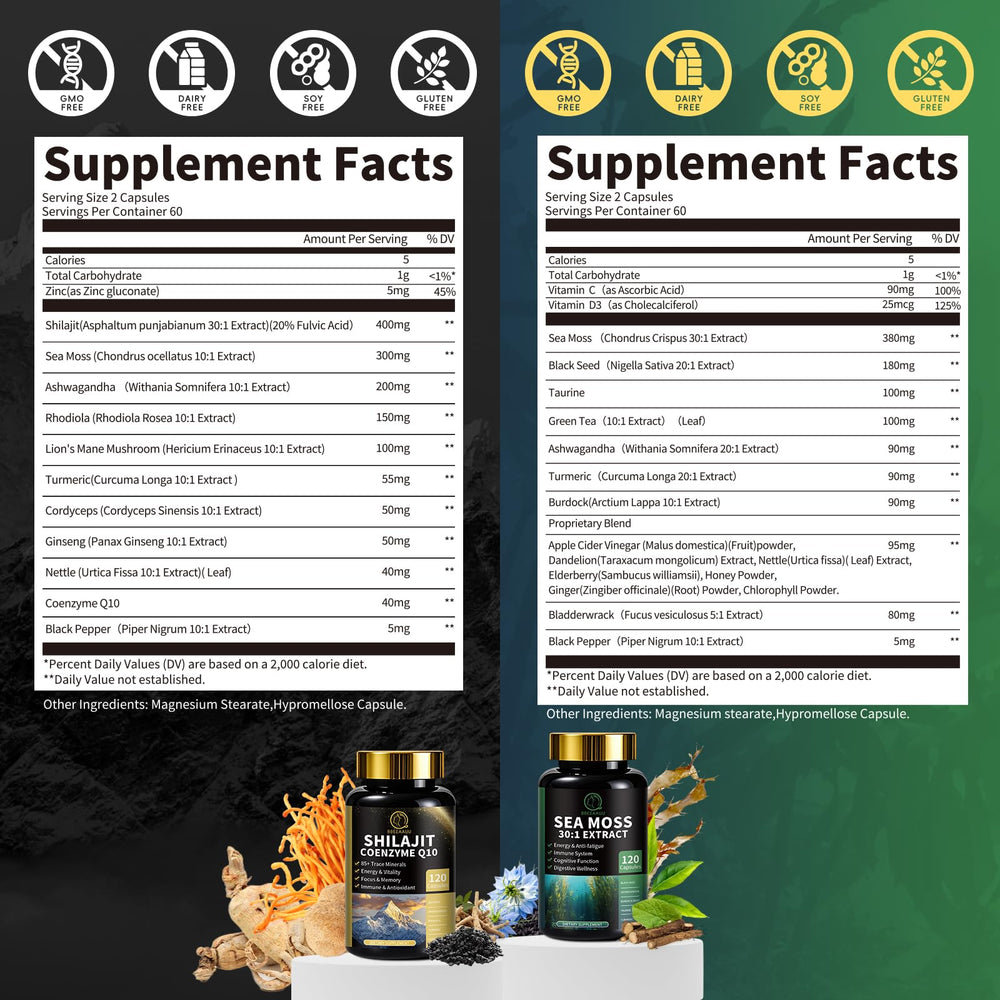 BBEEAAUU Sea Moss capsules bottle