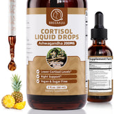 BBEEAAUU cortisol drops bottle with pineapple flavor for women and men